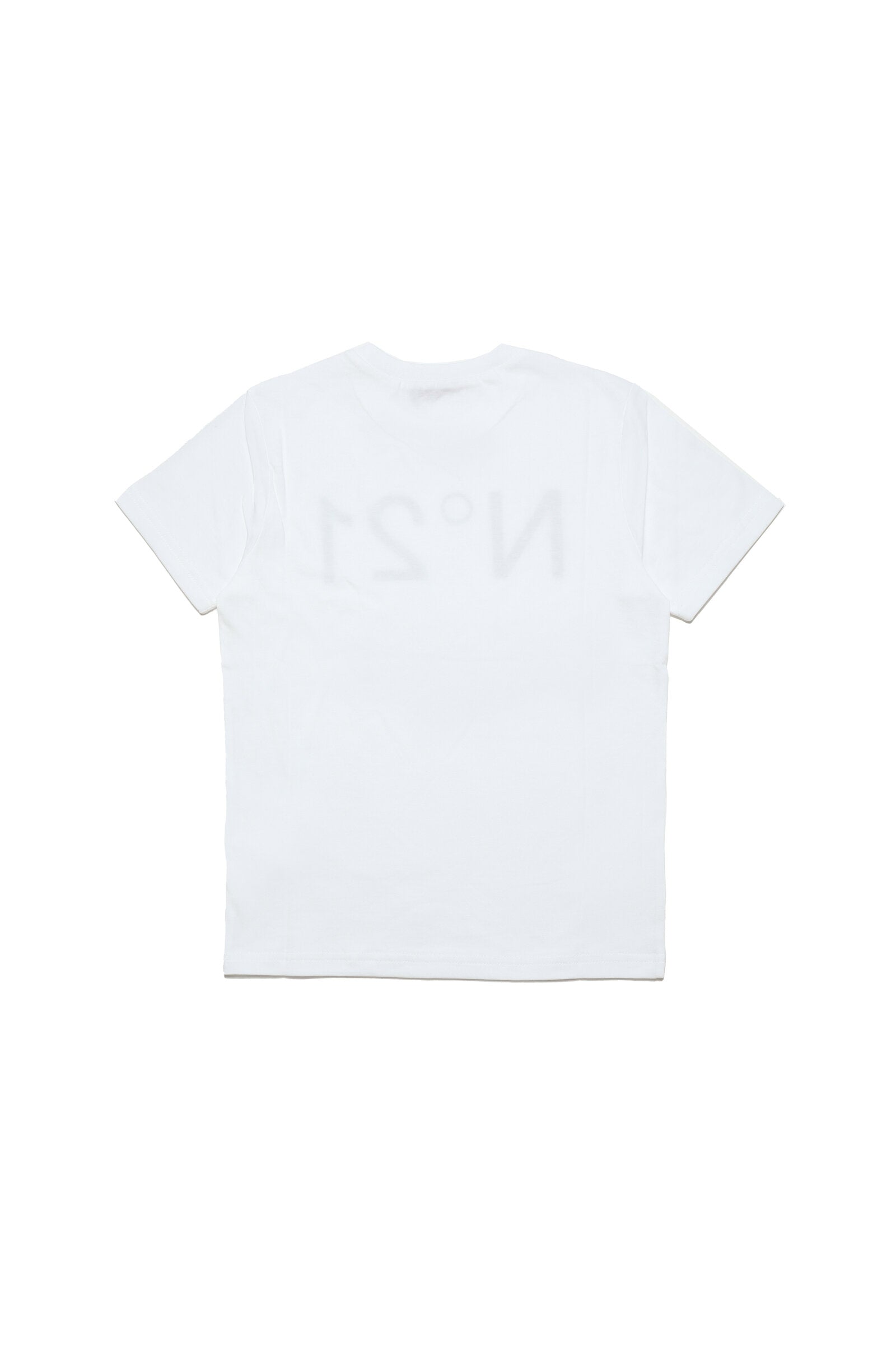 White jersey t-shirt with logo