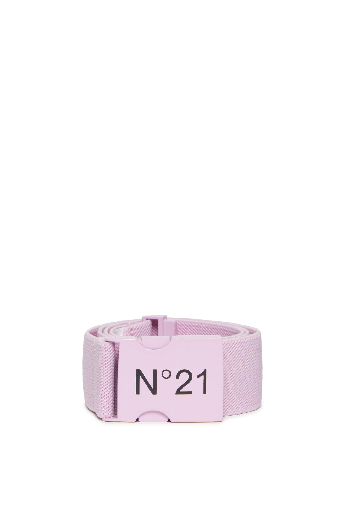 Cinturón elástico rosa  con hebilla con logotipo 