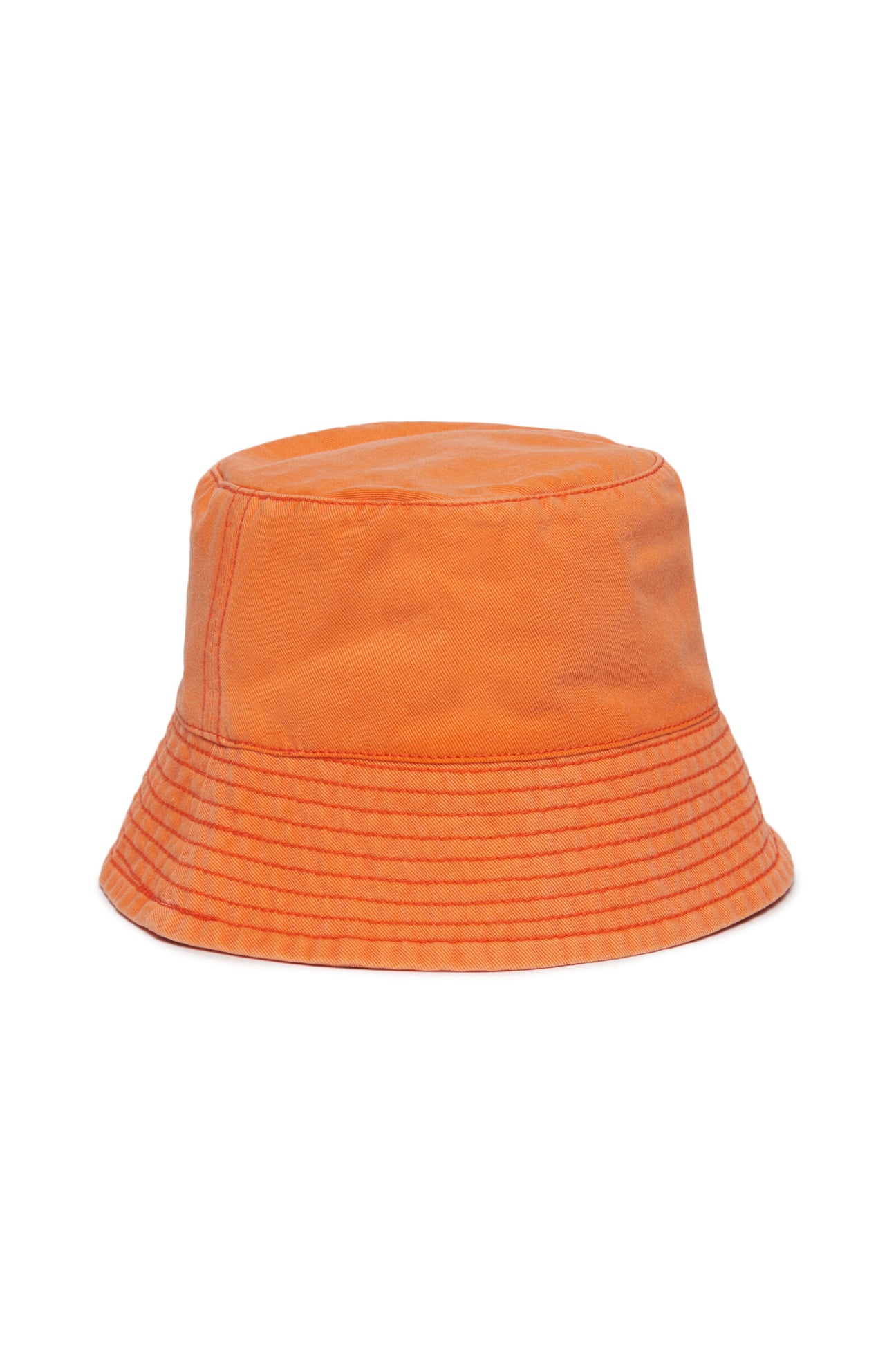 Fluo orange fisherman&#39;s cap in gabardine with logo Fluo orange fisherman&#39;s cap in gabardine with logo
