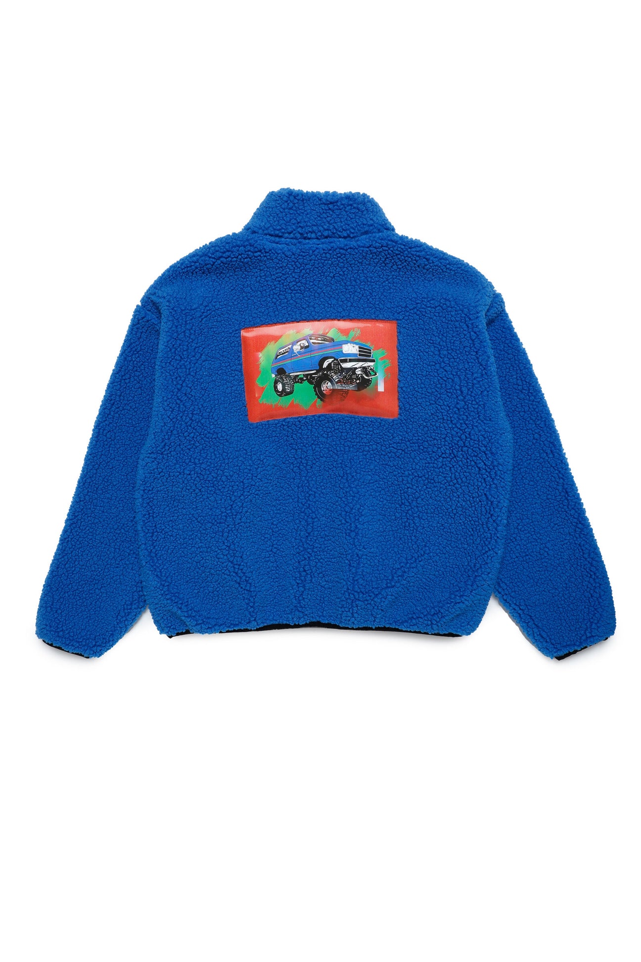 Teddy sweatshirt with zip and off-road patch Teddy sweatshirt with zip and off-road patch